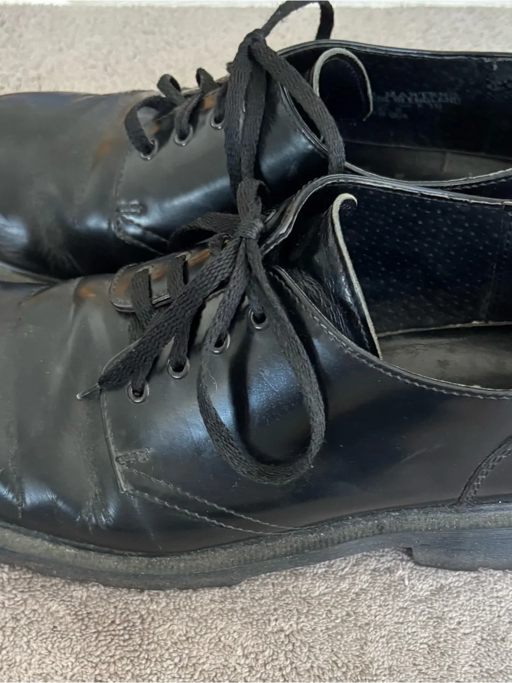 Dr. Martens Black Leather Derby Shoes